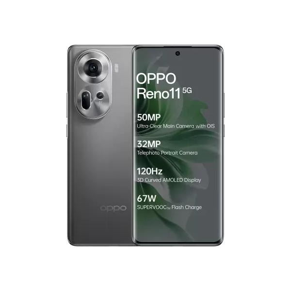 Buy Oppo Reno 11 5G 8 GB RAM 256 GB Rock Grey Mobile - Vasanth and Co